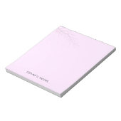 Bloc-note dégradé de fleurs rose Nom personnalisé (Tourné)