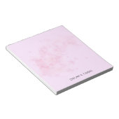 Bloc-note dégradé de fleurs rose Nom personnalisé (Incliné)