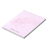 Bloc-note dégradé de fleurs rose Nom personnalisé (Tourné)
