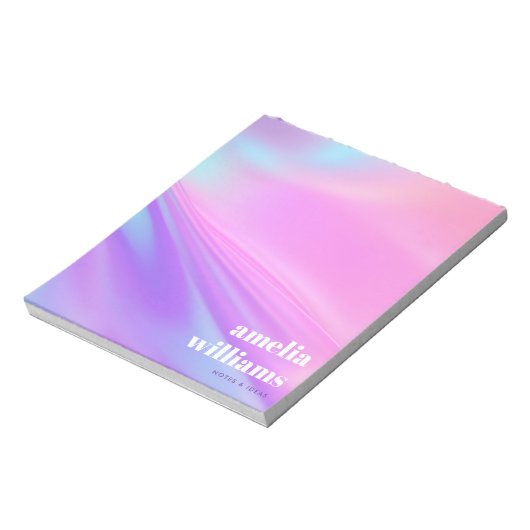 Bloc-note dégradé de pastel rose vif tendance (Tourné)