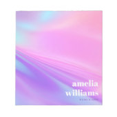 Bloc-note dégradé de pastel rose vif tendance (Devant)