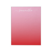 Bloc-note Dégradé Rose Clair Rouge Clair Signature Féminine (Tourné)