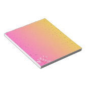 Bloc-note Dégradé rose et jaune avec des paillettes de faux  (Incliné)
