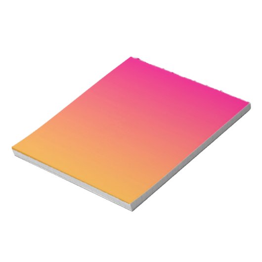 Bloc-note dégradé rose et orange (Tourné)