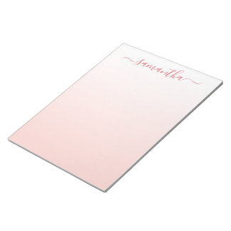 Bloc-note Dégradé Rose Pâle Signature Féminine