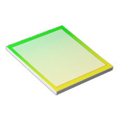 Bloc-note Dégradé vert et jaune du néon (Incliné)