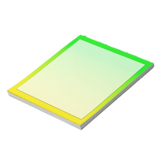 Bloc-note Dégradé vert et jaune du néon (Tourné)