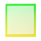 Bloc-note Dégradé vert et jaune du néon (Devant)