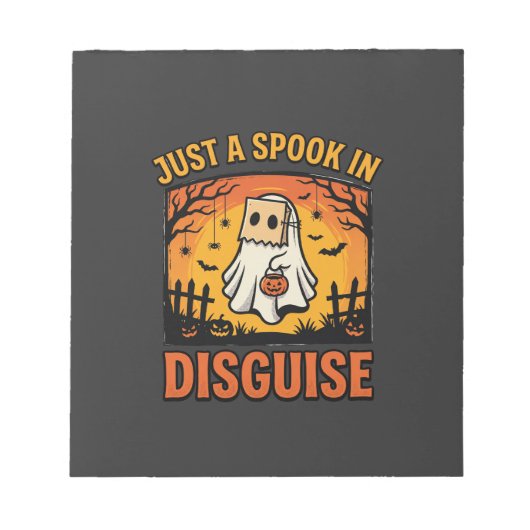 Bloc-note Déguisement de fantôme Halloween (Devant)