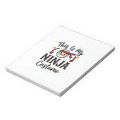 Bloc-note Déguisement de ninja drôle Design vectoriel Hallow (Tourné)