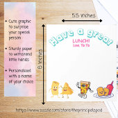 Bloc-note Déjeuner amour pour les enfants dessin animé sur l