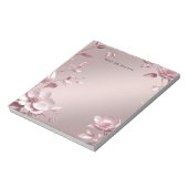 Bloc-note Delicate Pink Floral Notepad (Tourné)
