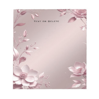 Bloc-note Delicate Pink Floral Notepad