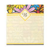 Bloc-note Délires de marguerites monogramme (Devant)