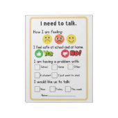 Bloc-note Demande du conseiller d'orientation du non-lecteur (Tourné)