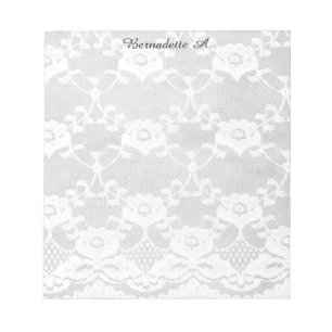 Bloc-note Dentelle blanche