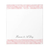 Bloc-note Dentelle florale rose (Devant)