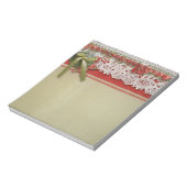 Bloc-note Dentelle Rose Antique Rouge Rustique Burlap Victor (Tourné)