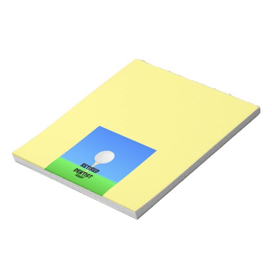 Bloc-note Dentiste retraité - Bal de golf à Tee (Tourné)