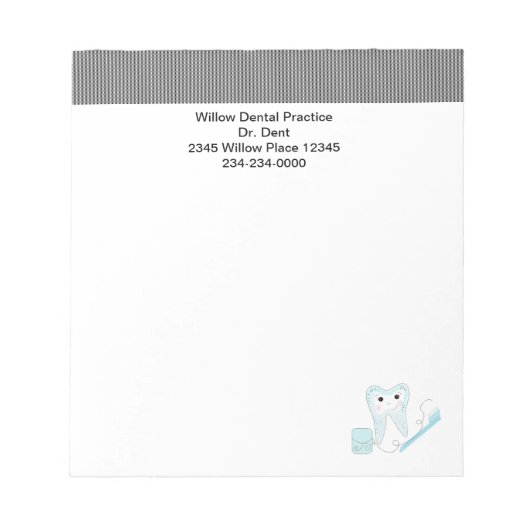 Bloc-note Dentistes - Cartes de bureau dentaires (Devant)
