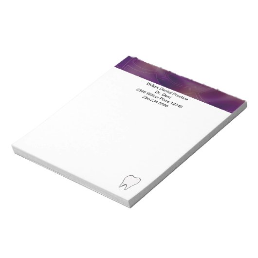 Bloc-note Dentistes Notepads fractales violet foncé (Tourné)