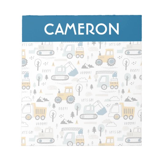 Bloc-note Déplaçons le Motif de véhicule (Devant)