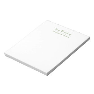 Bloc-note Depuis le bureau de personnalisé branché vert saug