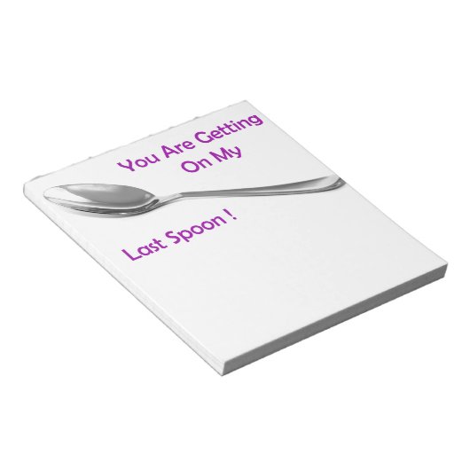 Bloc-note Dernière cuillère (Incliné)