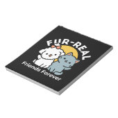 Bloc-note Des amis vrais pour toujours | Cute Cat & Chien Du (Tourné)