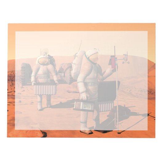 Bloc-note Des Astronautes Mettent En Place Du Matériel Météo (Devant)