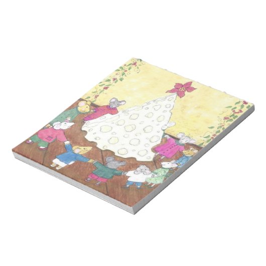 Bloc-note Des souris autour d'un arbre de Noël au fromage (Tourné)