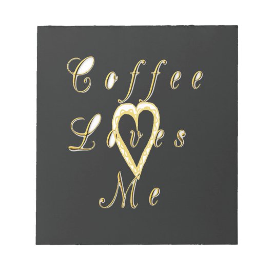 Bloc-note Design crémeux pour les amateurs de café (Devant)