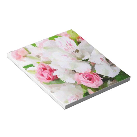 Bloc-note Design d'aquarelle florale (Incliné)