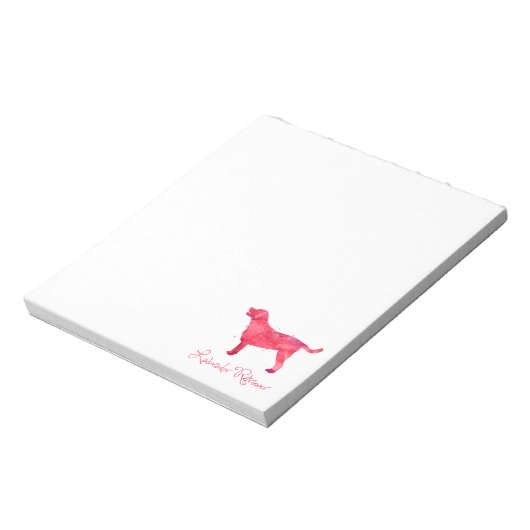 Bloc-note Design d'aquarelle Labrador Retriever (Tourné)