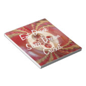 Bloc-note Design de boules de cricket rouge (Incliné)