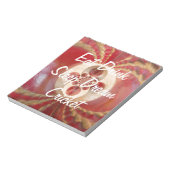 Bloc-note Design de boules de cricket rouge (Tourné)