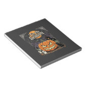 Bloc-note Design de chat de citrouille de la saison d'Hallow (Incliné)