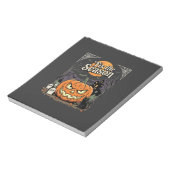 Bloc-note Design de chat de citrouille de la saison d'Hallow (Tourné)