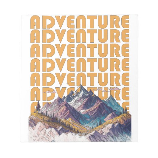 Bloc-note Design de montagne d'aventure (Devant)