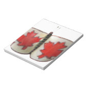 Bloc-note Design de papillon du drapeau canadien (Tourné)