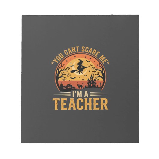 Bloc-note Design de professeur de sorcière de chat d'Hallowe (Devant)