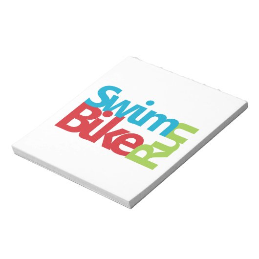 Bloc-note Design de triathlon cool (Tourné)