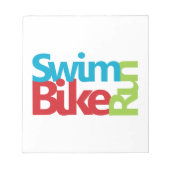 Bloc-note Design de triathlon cool (Devant)