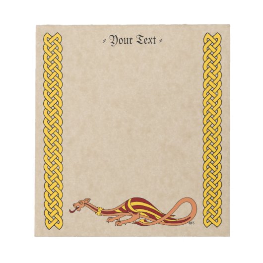 Bloc-note Design Dragon Médiéval 2015 (Devant)