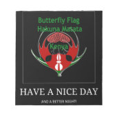 Bloc-note Design du Bouclier kenyan : Drapeau de papillon. (Devant)