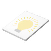 Bloc-note Design élégant d'ampoule (Tourné)