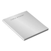 Bloc-note Design élégant moderne minimaliste Silver Grey (Incliné)