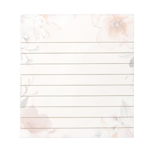 Bloc-note Design floral (Devant)