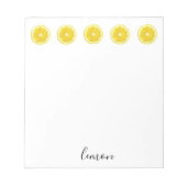 Bloc-note Design géométrique de la tranche de citron (Devant)