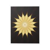 Bloc-note Design Kaleidoscope Étoile jaune brillant (Tourné)